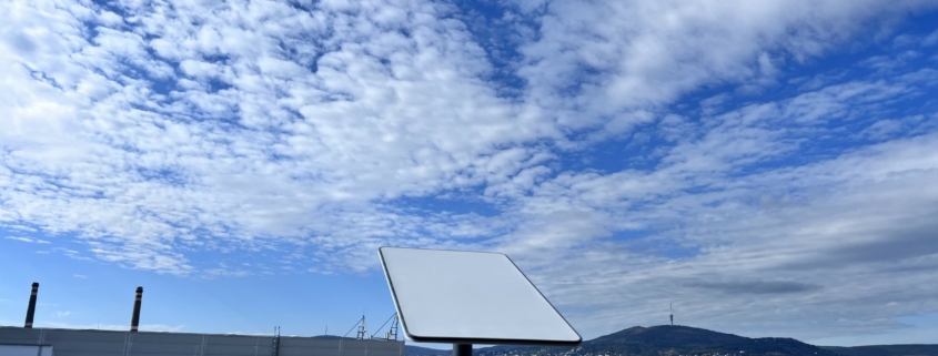 Starlink antenna Vannet Pécs