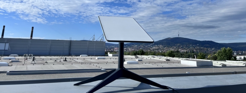 Starlink antenna Vannet Pécs